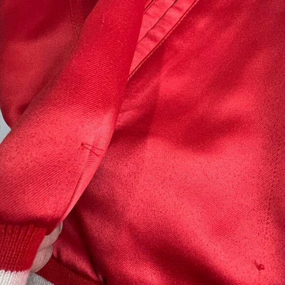 Philadelphia Phillies Red Satin Varsity Jacket Stewart & Strauss M MLB Letterman - Picture 10 of 10